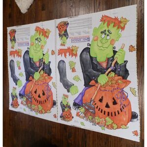 Lot of 5 Halloween Vest Fabric Panels Sewing Frankenstein Jack o Lantern Ghost